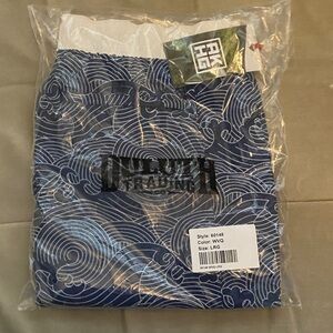 Blue Wave Pattern Duluth Trading Co. Swim Shorts